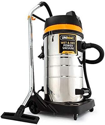 Unimac 100L 3000W Commercial Wet and Dry Vacuum with 4 Head Attachments